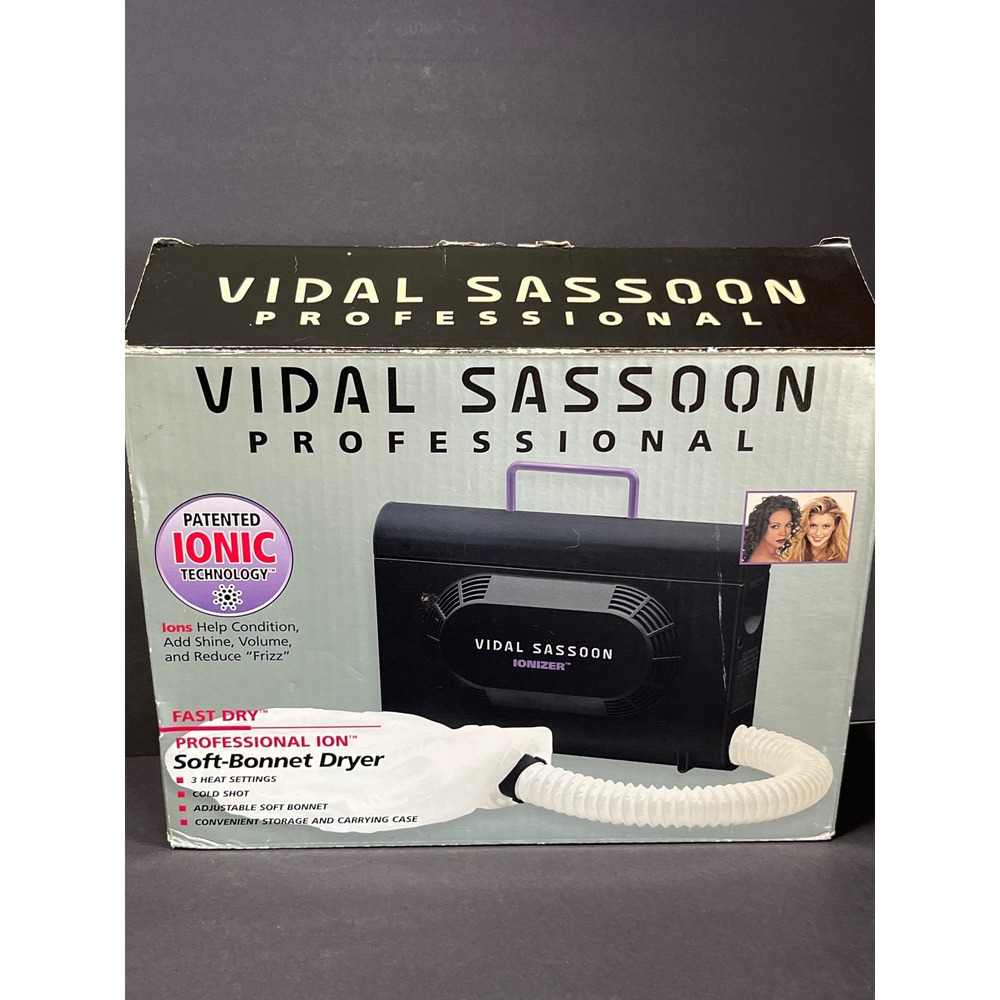Vidal Sassoon Professional Ion Soft-Bonnet Dryer VS405 Ionic Hair Dryer Black